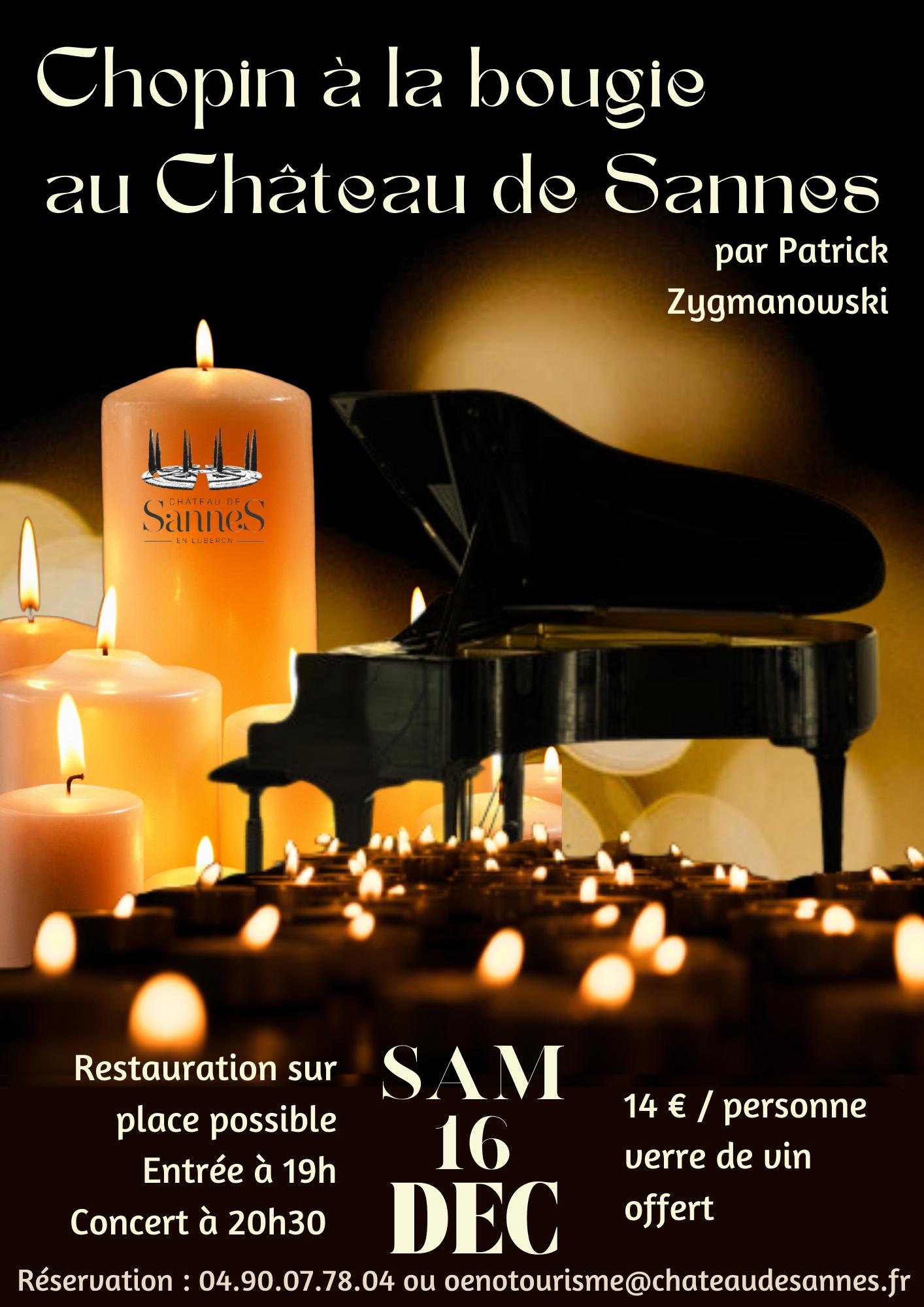 Récital Chopin à la Bougie Chateau de Sannes